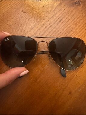 Ray-Ban Women 62mm  Gold Frame with Brown Lenses Aviator Sunglasses